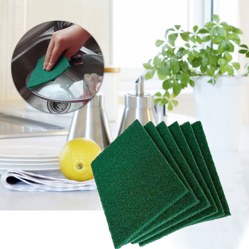 Scrub Sponge Cleaning Pads Aqua Green (Pack Of 6) - Springkart 