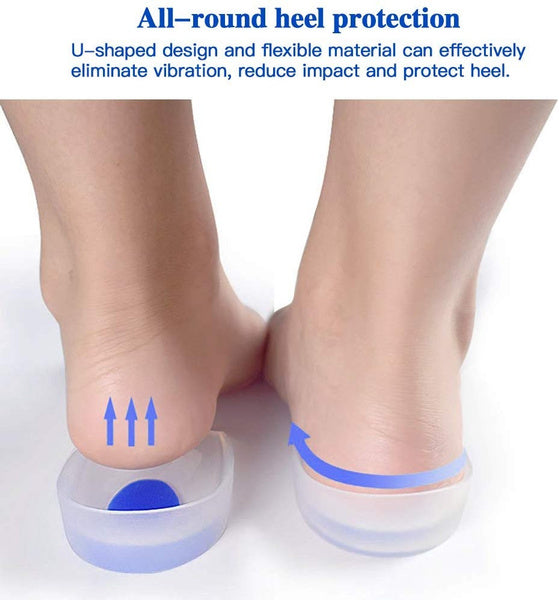 Gel Heel cups Silicon Heel Pad for Heel Ankle Pain - Springkart 