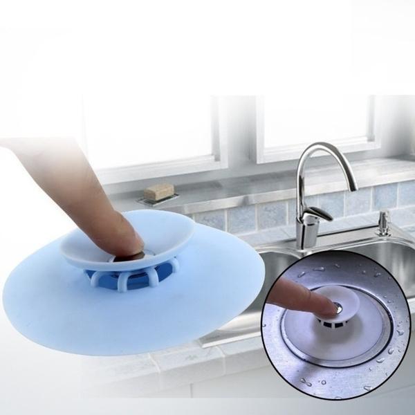 Creative 2-in-1 Silicone Sewer Sink Sealer Cover Drainer (multicolour) - Springkart 