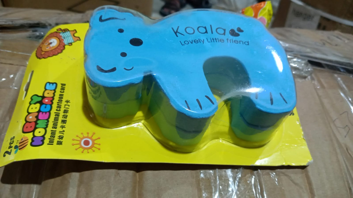 Animal Shape Door Stopper Lock Safety Guard, Kids Safety and Protection Finger Pich Door Guard, Baby Safety Cute Animal Security Door Stopper (2pc Set) - Springkart 