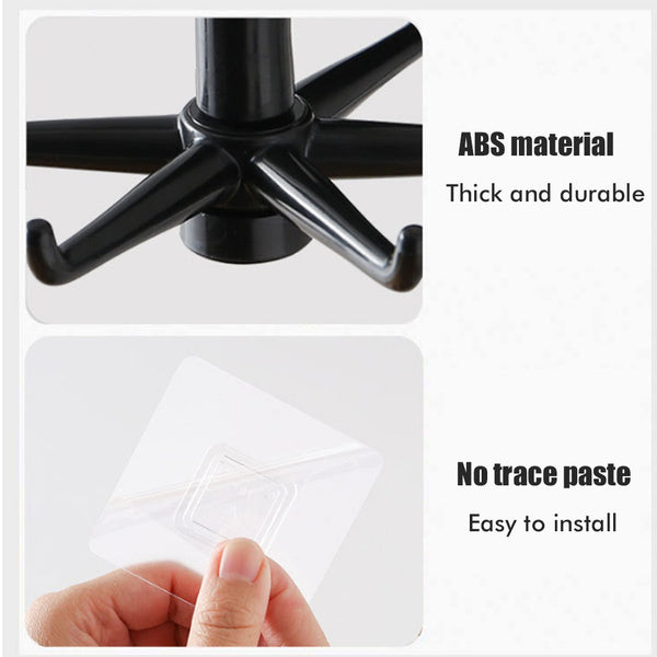 360° rotatable hooks for hanging (Pack of 2) (Brown Box) - Springkart 