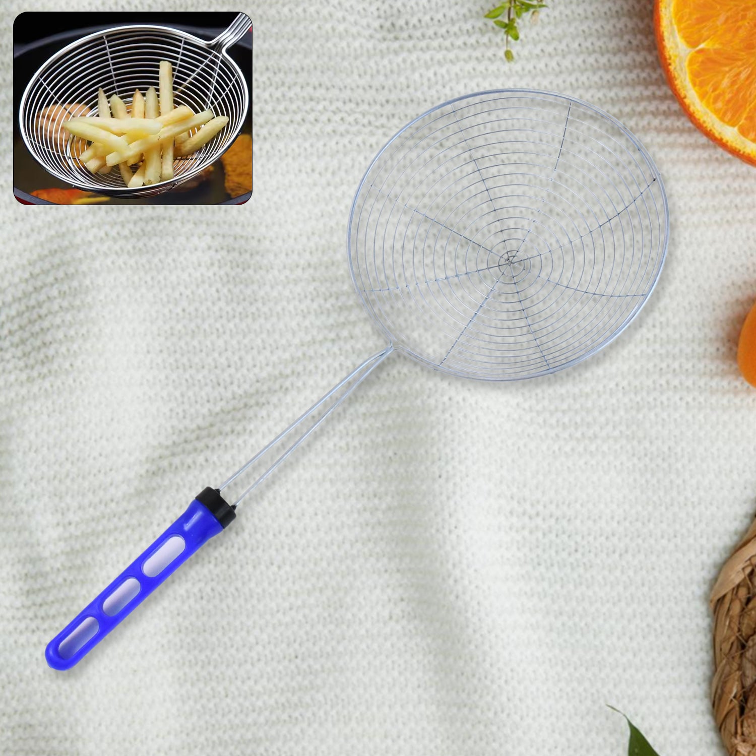 Stainless Steel Deep Fry Strainer (Big) - Springkart 
