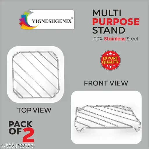 Stainless Steel Tavdi stand(2-pcs)  |Long-lasting Tavdi stand |Wire-frame Tavdi stand |adjustable tavdi stand