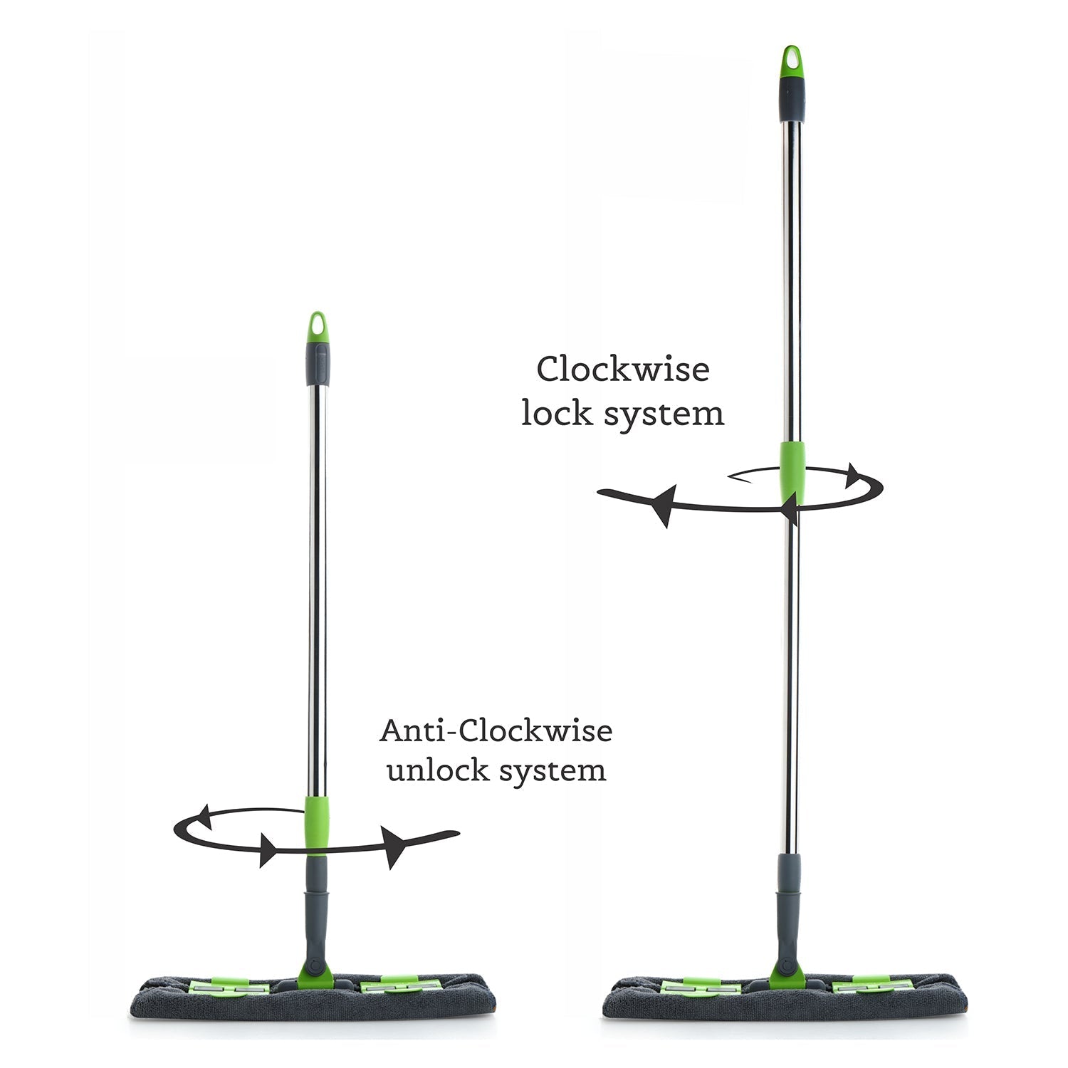 Multipurpose Wet and Dry Cleaning Microfiber Flat MOP Floor Cleaning Mop with , 360 Degree Rotating Head and Telescopic Handle Steel Rod Long Handle Dry Mops, Standard (1 Piece, Multi-Colour) - Springkart 