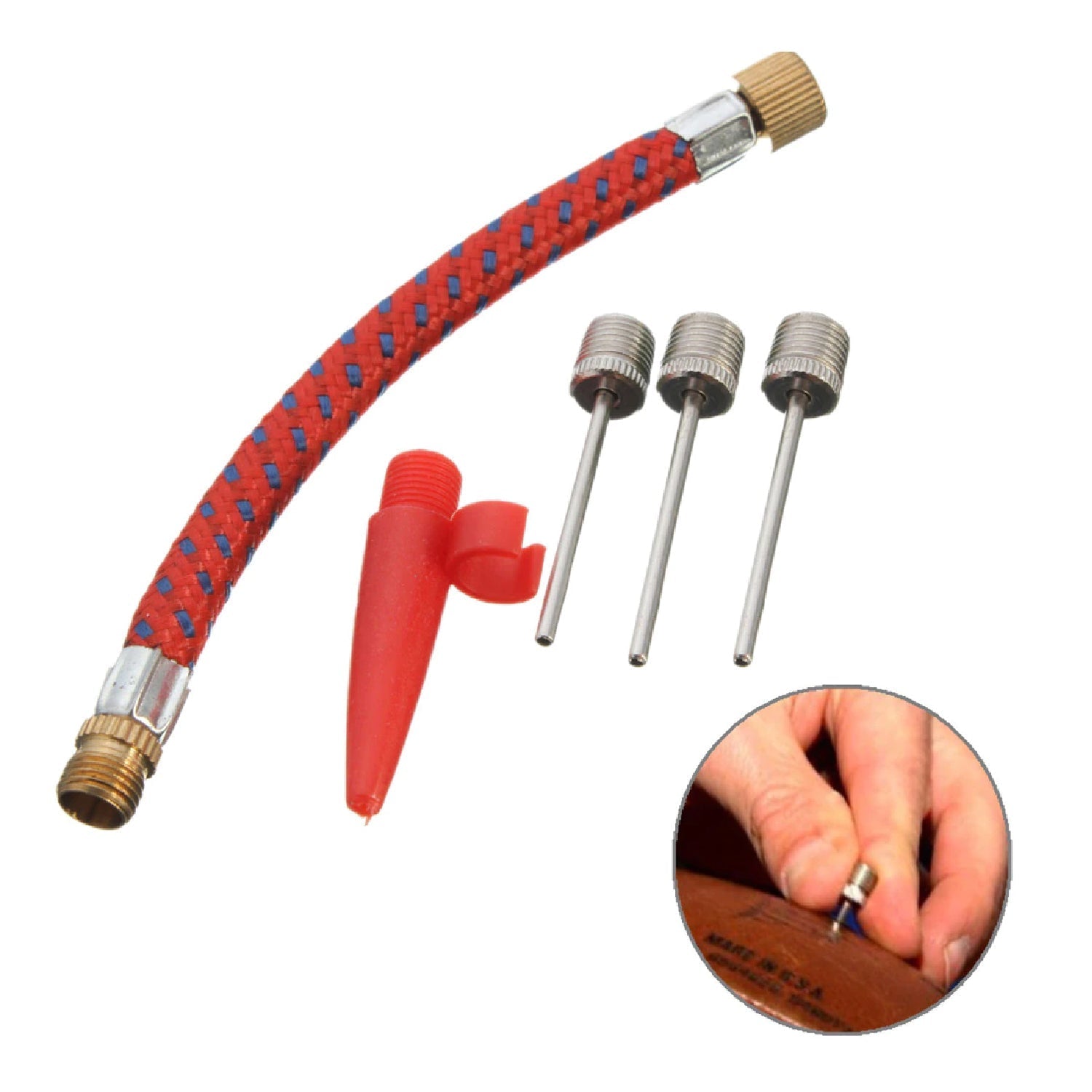 Inflating Needle Pin Nozzle Basketball / Football Ball Air Pump - Springkart 