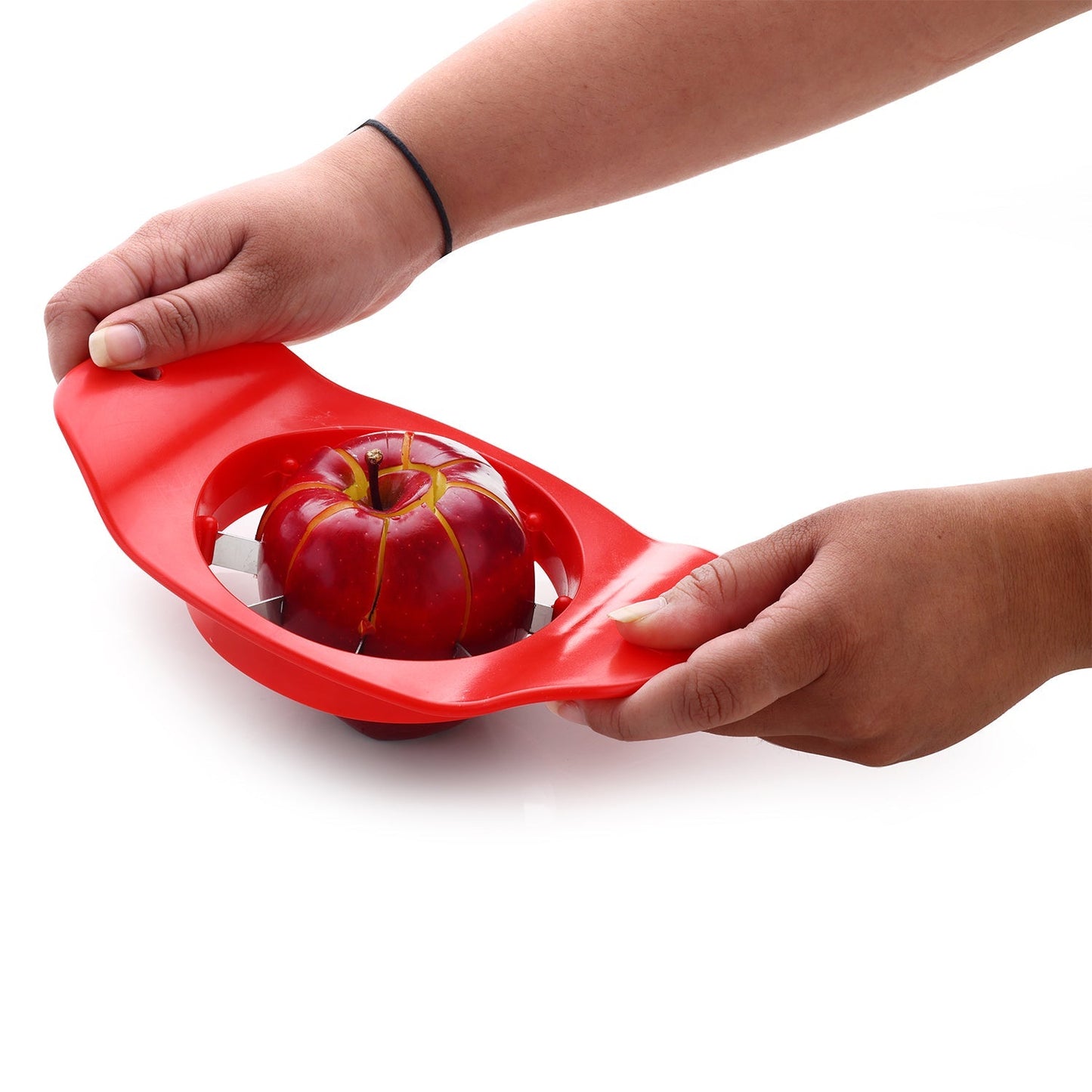 Ganesh Plastic & Stainless Steel Apple cutter (colors may vary) - Springkart 