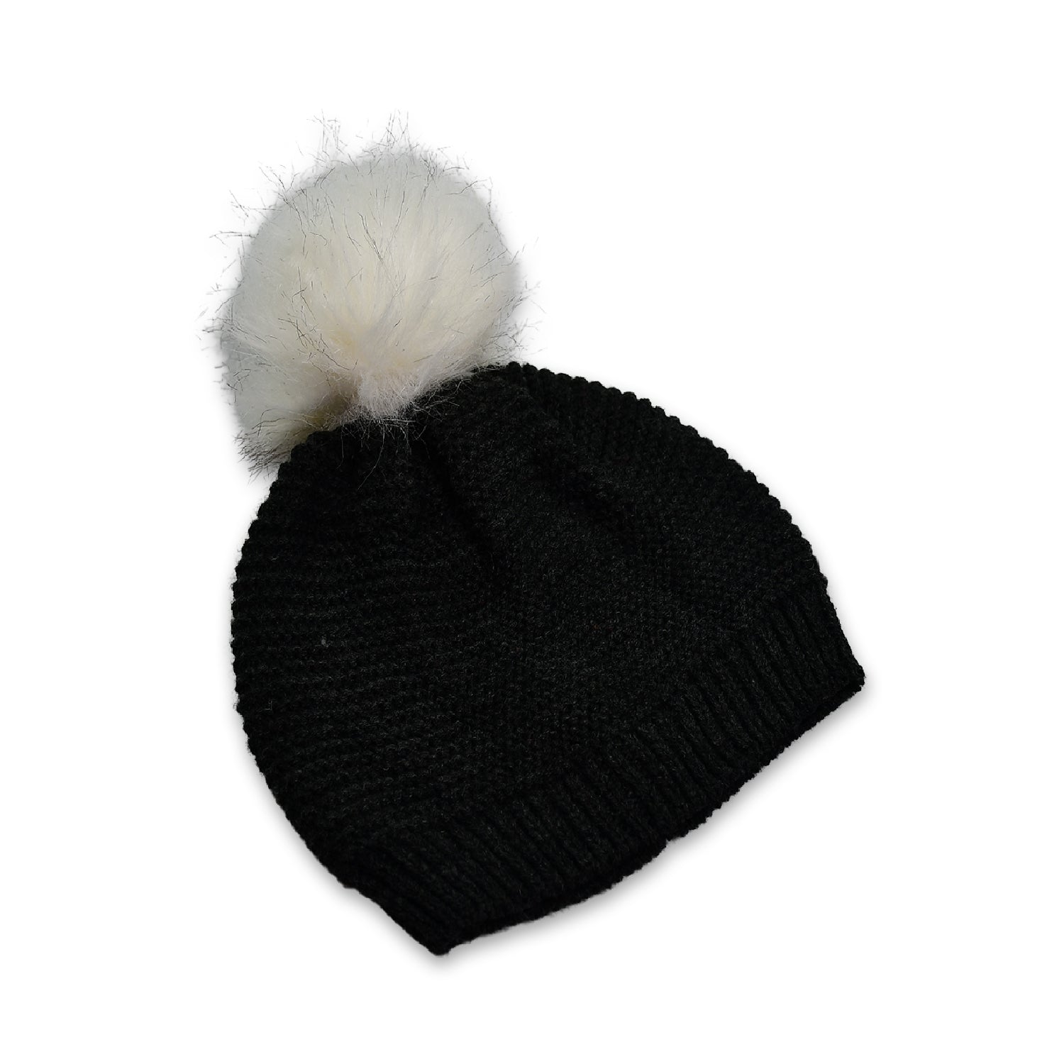 Men's and Women's Skull Slouchy Winter Woolen Knitted Black Inside Fur Beanie Cap. - Springkart 