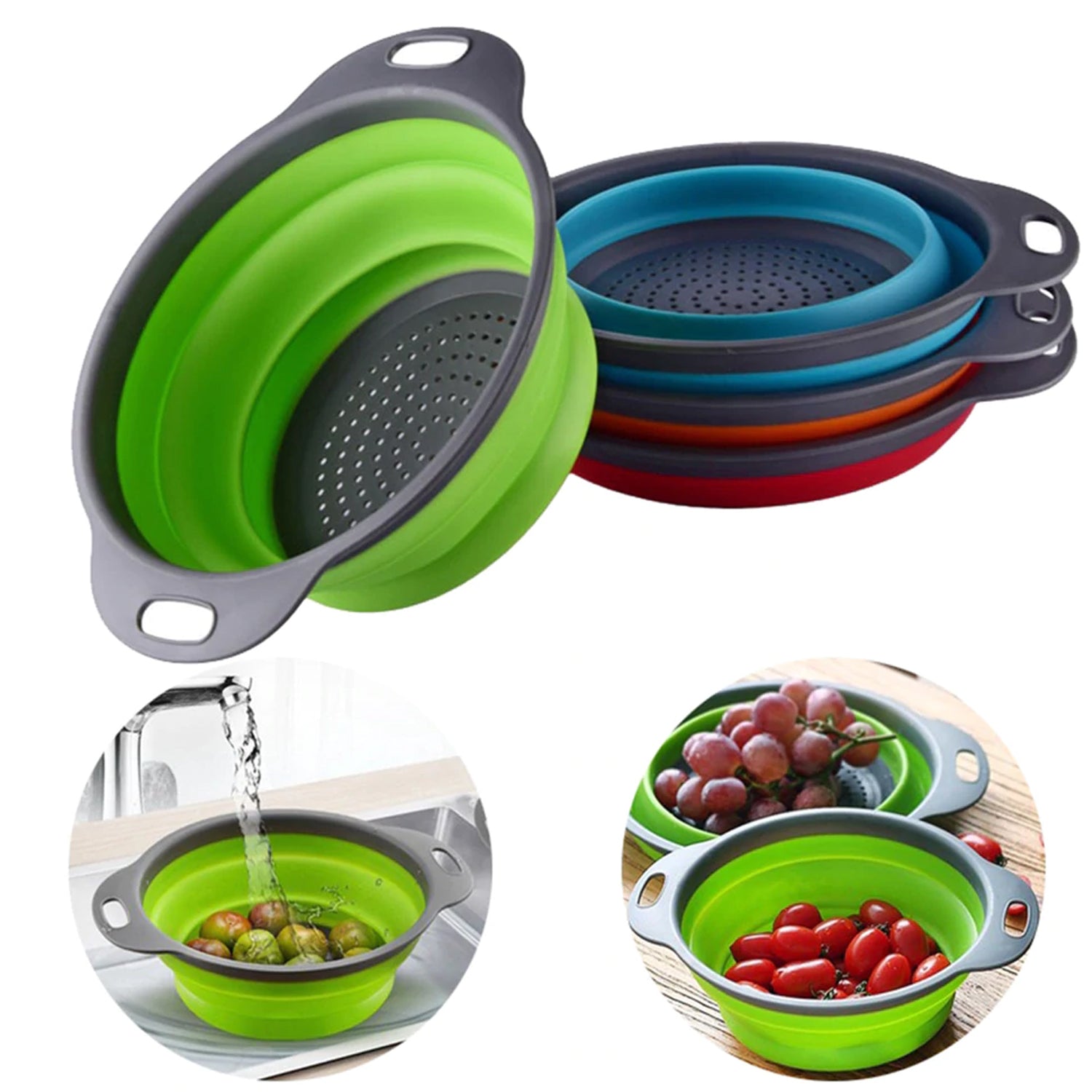 Round Small Silicone Strainer widely used in all kinds of household kitchen purposes while using at the time of washing utensils for wash basins and sinks etc. - Springkart 