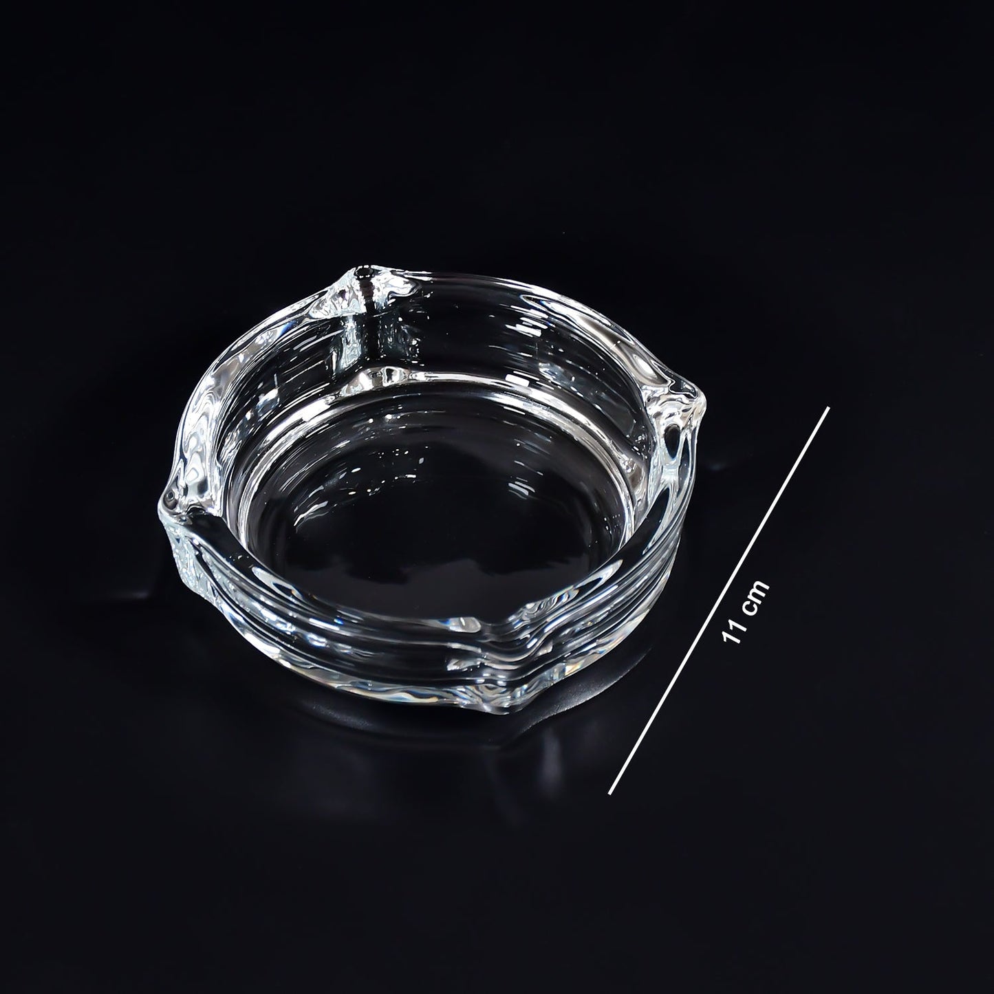 Glass Brunswick Crystal Quality Cigar Cigarette Ashtray Round Tabletop for Home Office Indoor Outdoor Home Decor - Springkart 