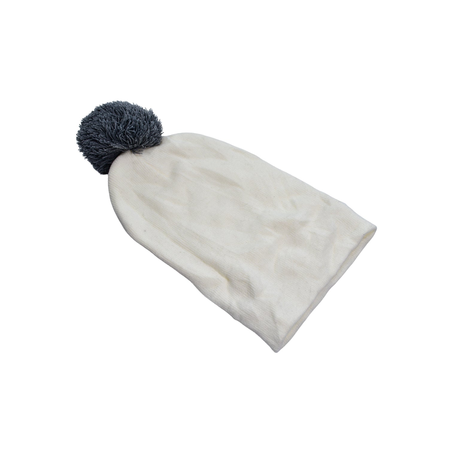 Men's and Women's Skull Slouchy Winter Woolen Knitted Black Inside Fur Beanie Cap. - Springkart 