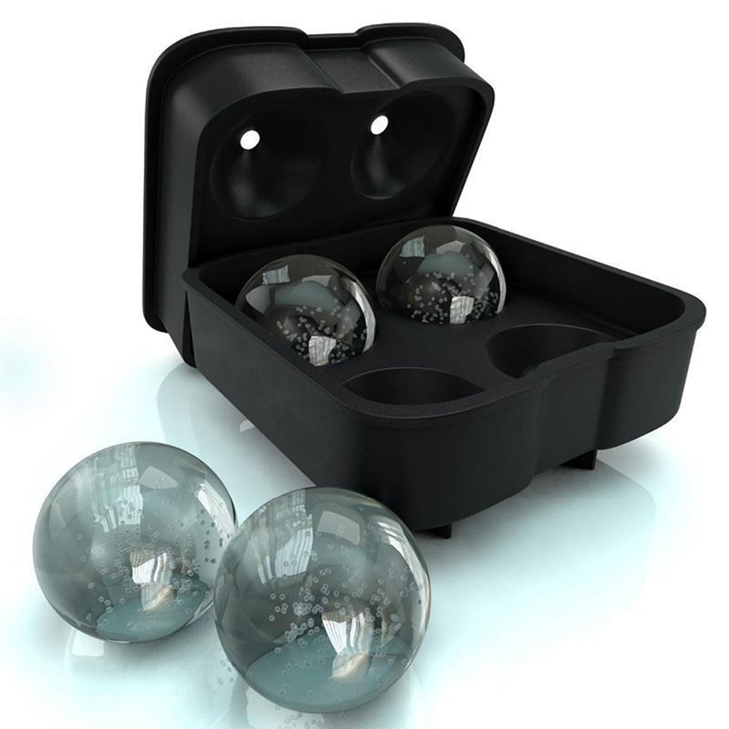 Ice Trays for Freezer Whiskey Ice Cube Plastic Ball Maker Mold Sphere Mould 4 Holes New Ice Balls Party Brick Round Tray Bar Tool ice for Whiskey - Springkart 