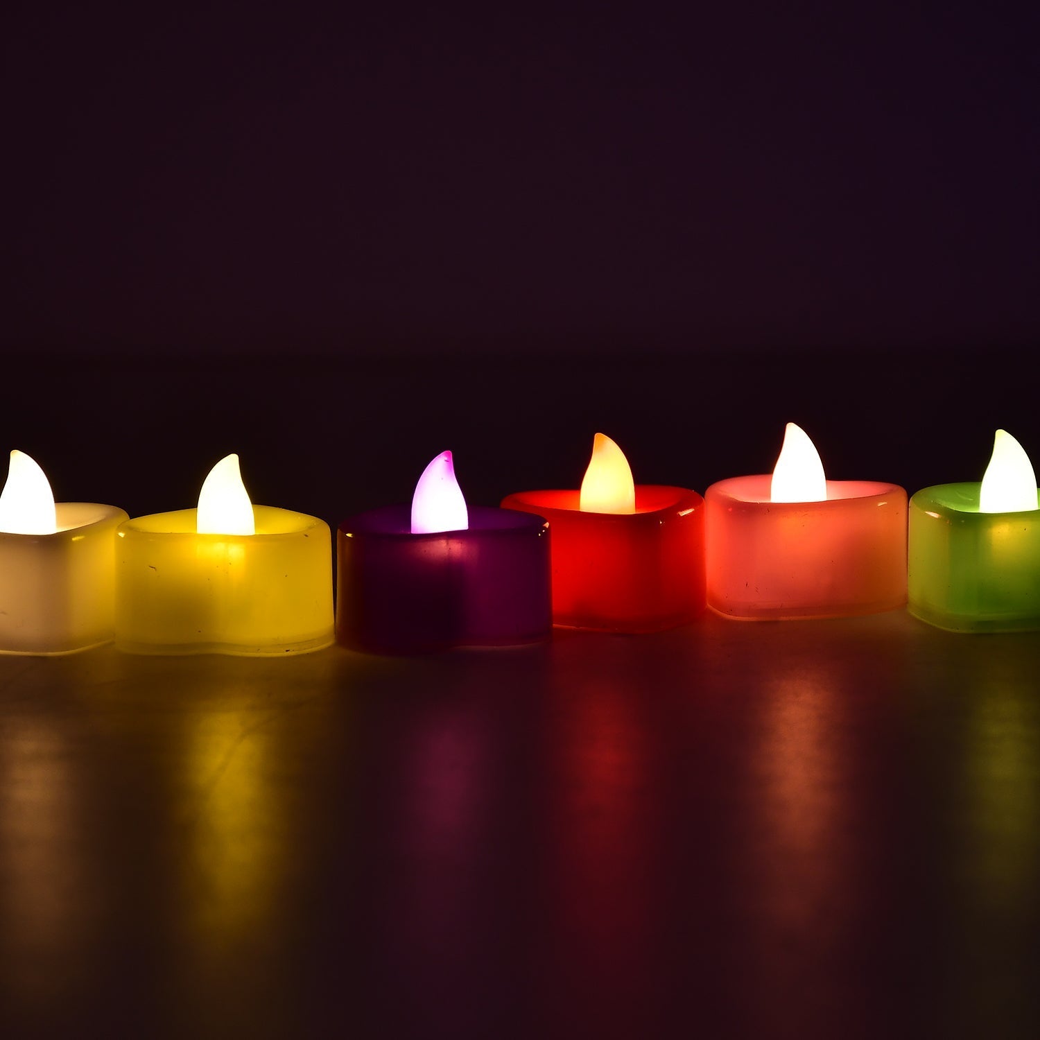 HEART LED FESTIVAL TEALIGHT WITH BATTERY OPERATE ( 24PCS ) - Springkart 