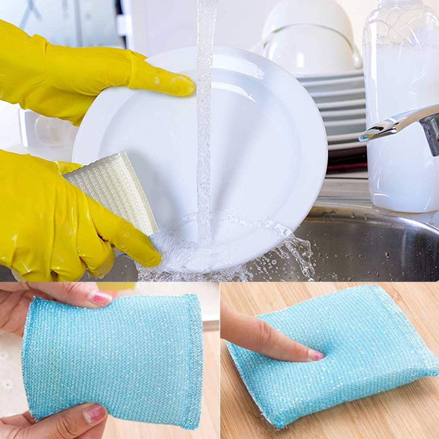 Scratch Proof Kitchen Utensil Scrubber Pad (Pack of 12) - Springkart 
