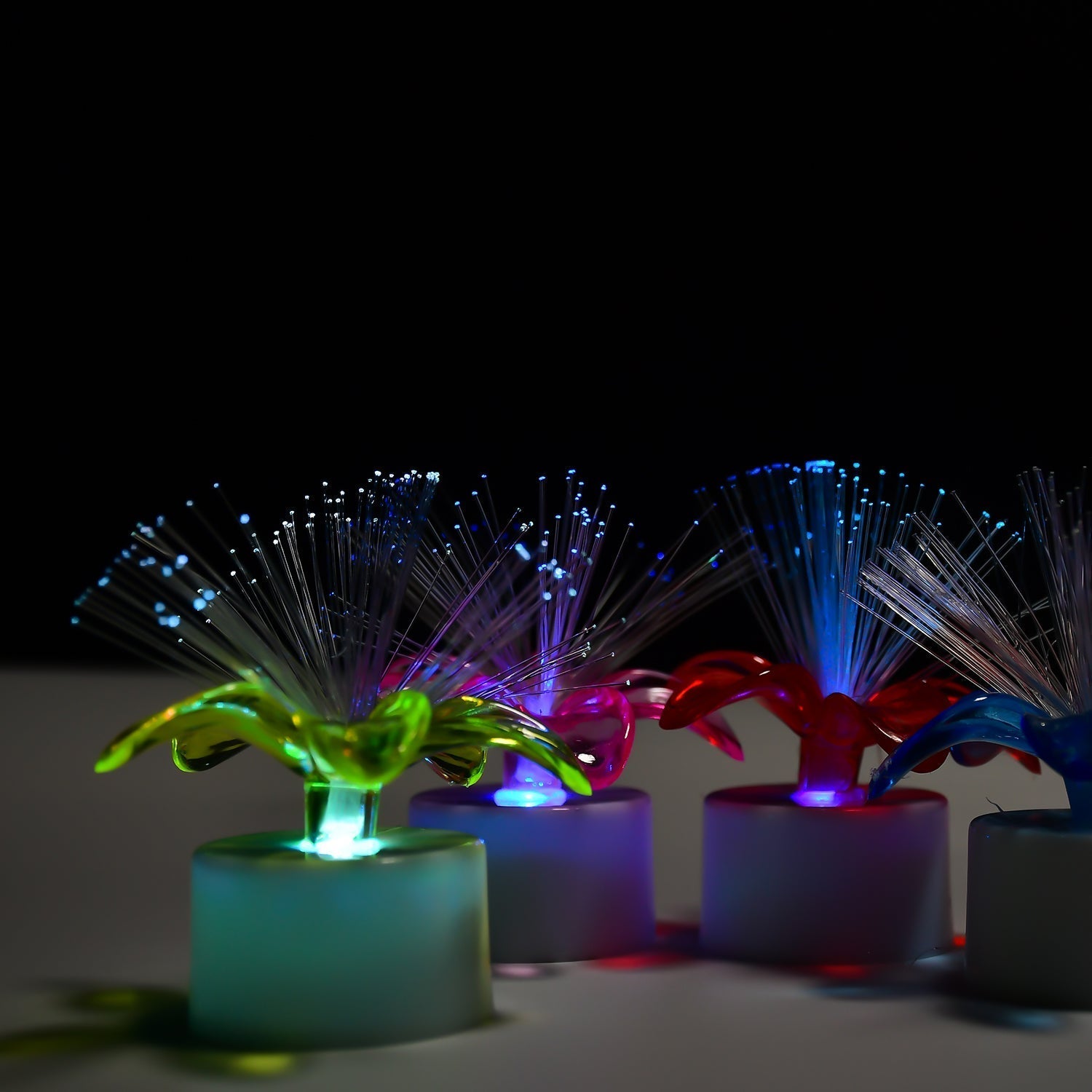 Fiber Optic Light, Mini Color Change LED Table Centerpieces, Light Up Candle - Pack of 12 - Springkart 
