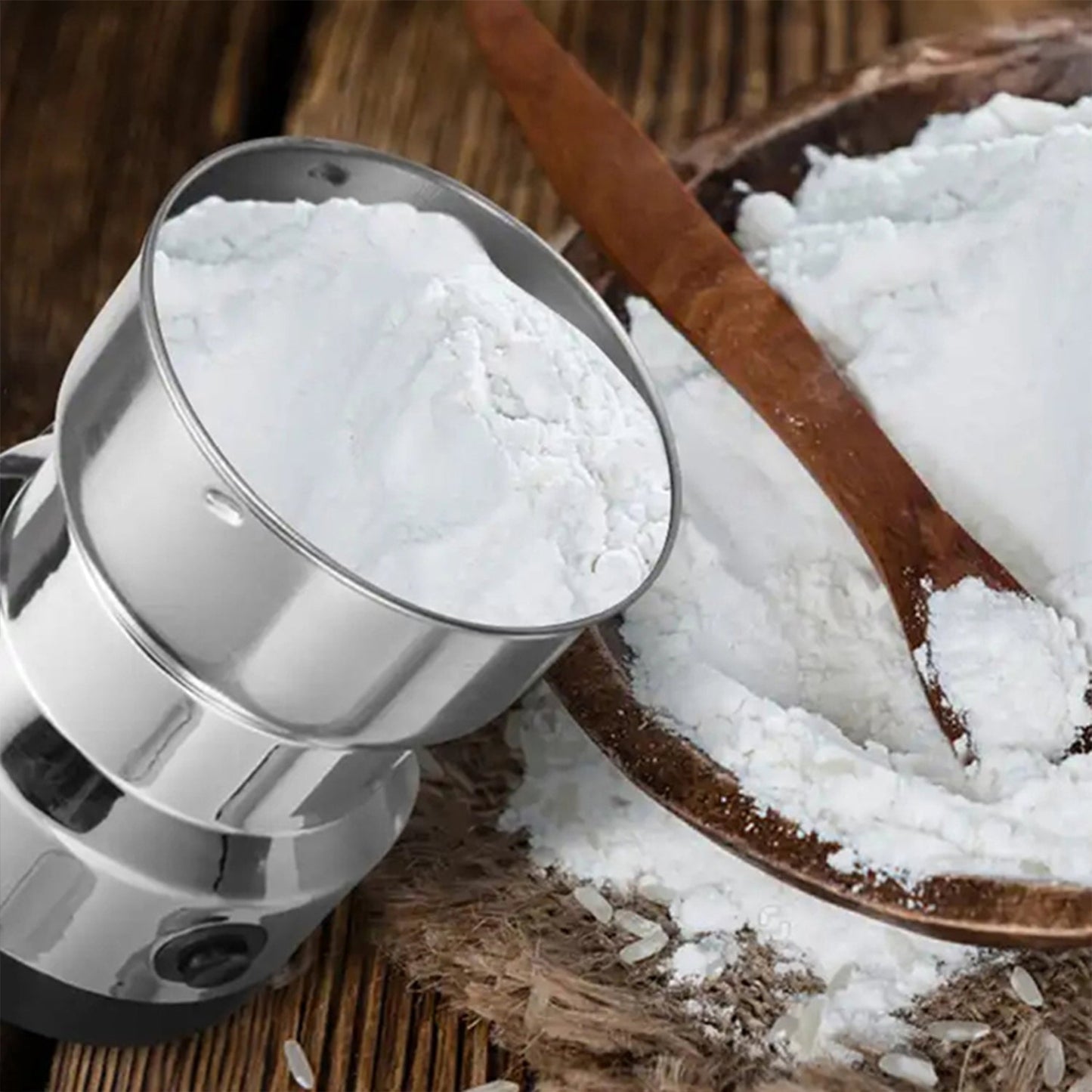 Multi-Functional Electric Stainless Steel Herbs Spices Nuts Grain Grinder with Stainless Steel Bowl, Portable Coffee Bean Seasonings Spices Mill Powder Machine Grinder Machine for Home and Office - Springkart 