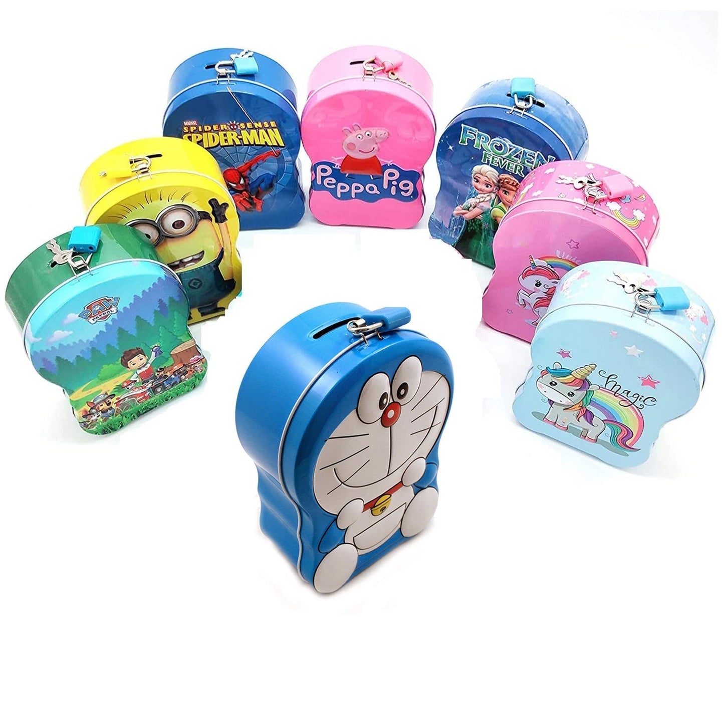 Cartoon Character Metal Piggy Bank Coin Box Money Box - Springkart 