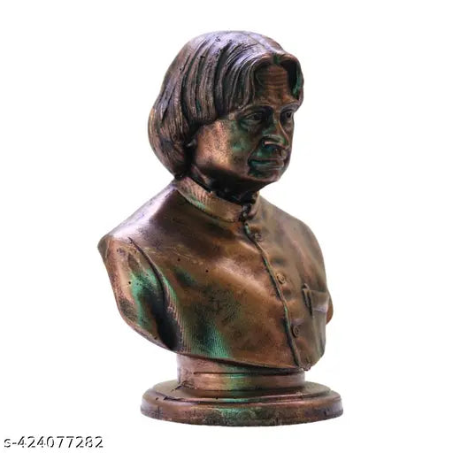 MISS PEACH APJ Abdul Kalam Bust Showpiece | Bronze Finish Inspirational Decor | Motivational Table Statue for Office, Study, Home & School | Compact 4.9 Inch Height | Tribute to Missile Man of India | Educational Gift Item