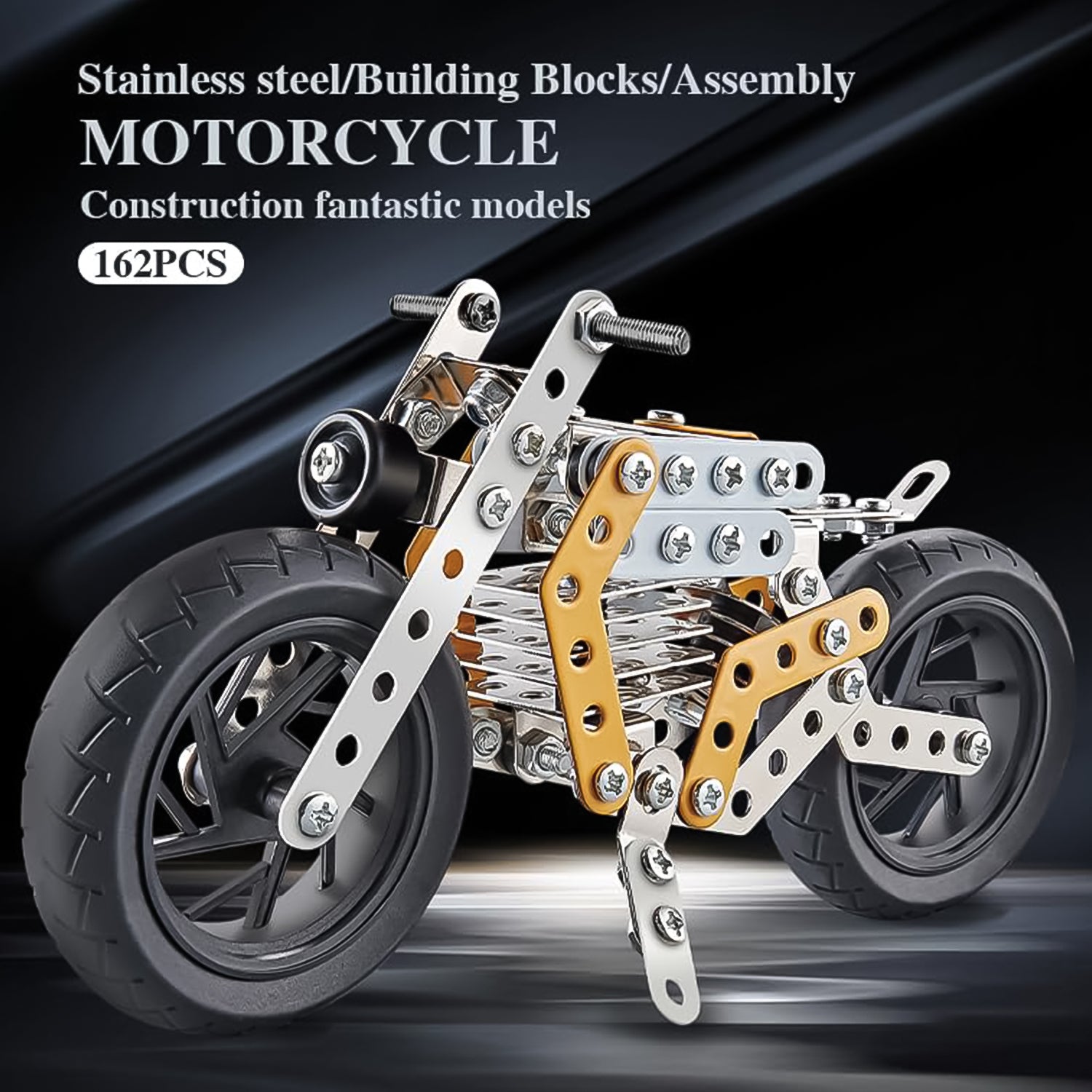Metal Diy Bike Building Blocks For Kids (Bike 162 Pc Of Bike Tool 1 Set) - Springkart 