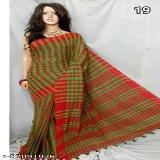 cotton check saree - Springkart 