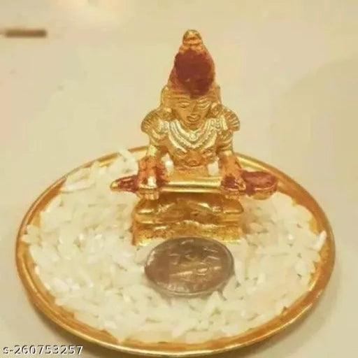 MATA Annapurna Devi idol pure brass figureness & Ashtdhatu Godess of Food idols - Springkart 