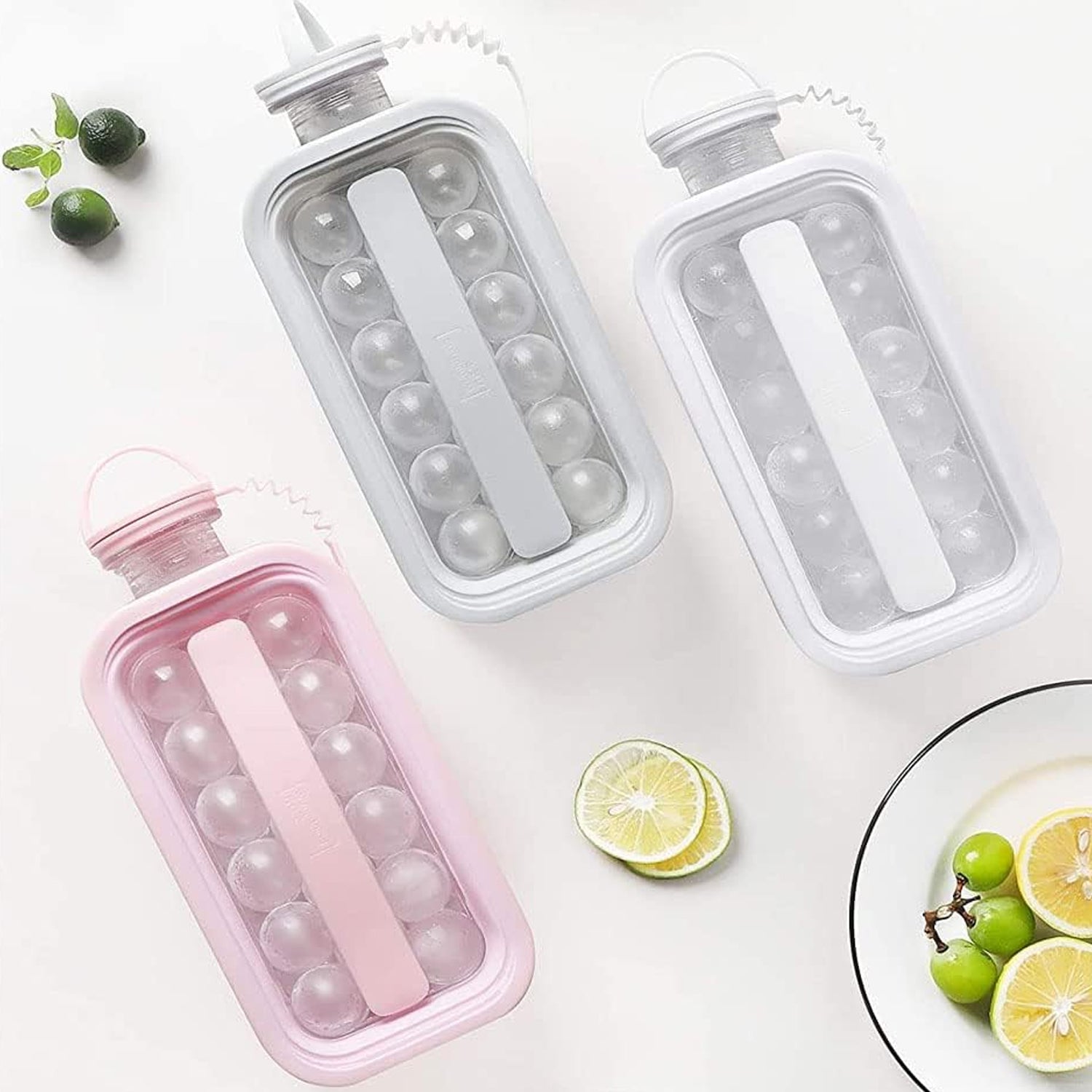 Ice Cube Trays 2 In 1 Portable Ice Ball Maker 17 Round Ice Cube Mold (1 Pc) - Springkart 