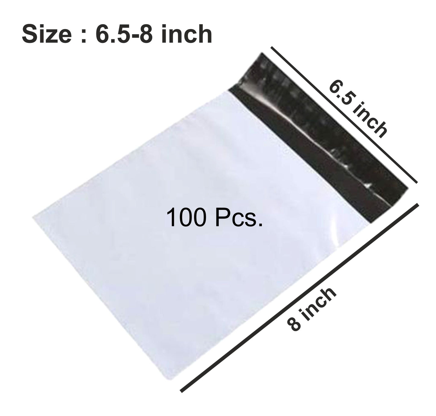 Tamper Proof Courier Bags(6.5X08 PLAIN 180 POD M1) - 100 pcs - Springkart 