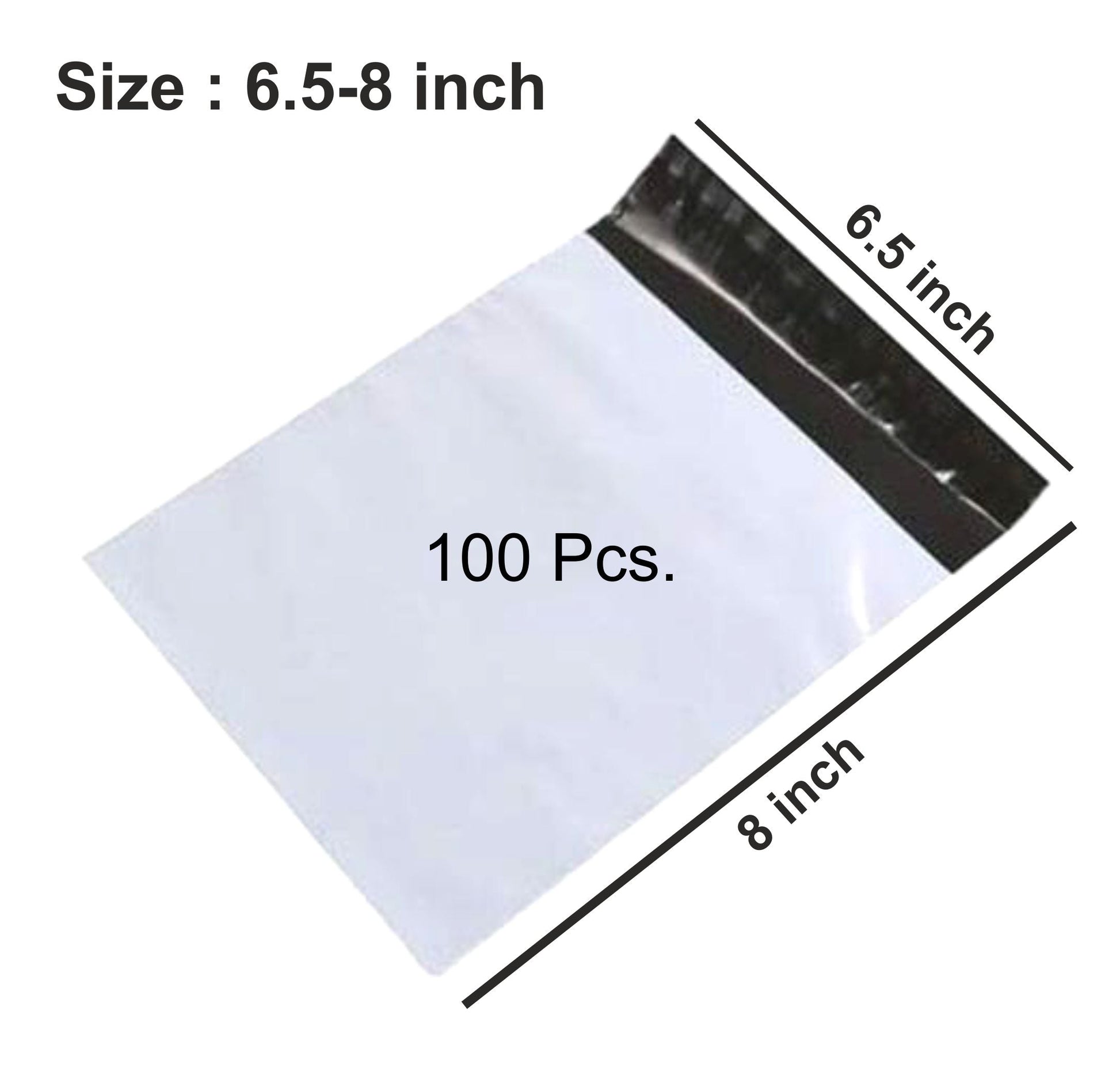 Tamper Proof Courier Bags(6.5X08 PLAIN 180 POD M1) - 100 pcs - Springkart 