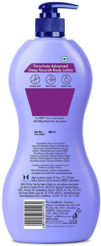 Parachute Advansed Deep Nourish Body Lotion, 600ml  (600 ml)