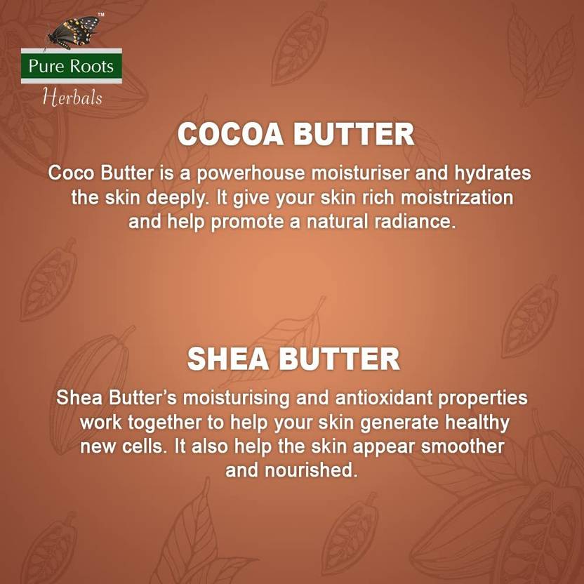 Pure Roots Cocoa Butter & Aloe Vera Body Lotion Combo 400ml Each Pack of 2 - Total  (800 ml)