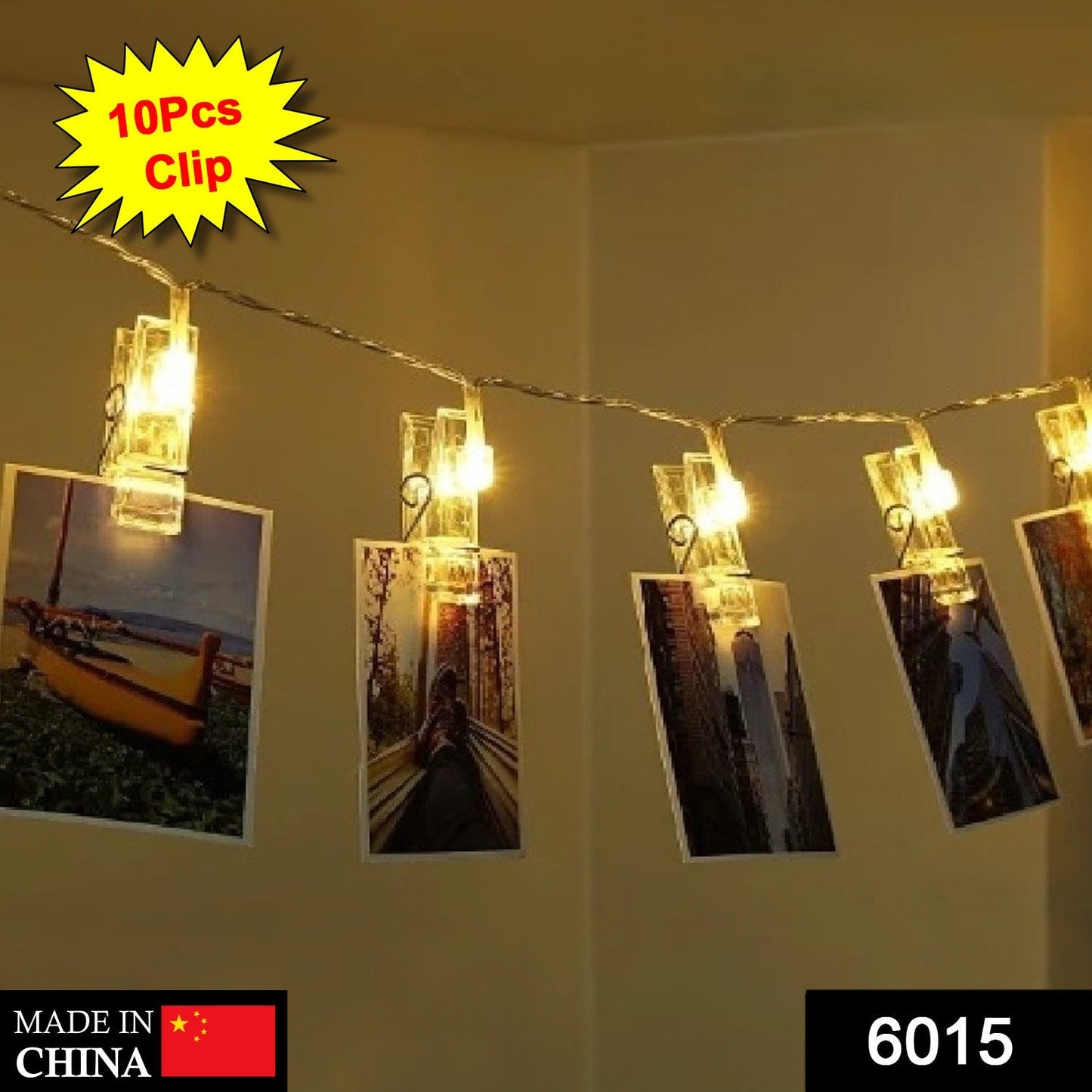 Fairy Warm White Clip Lights for Photos (10 Pcs Clip) - Springkart 