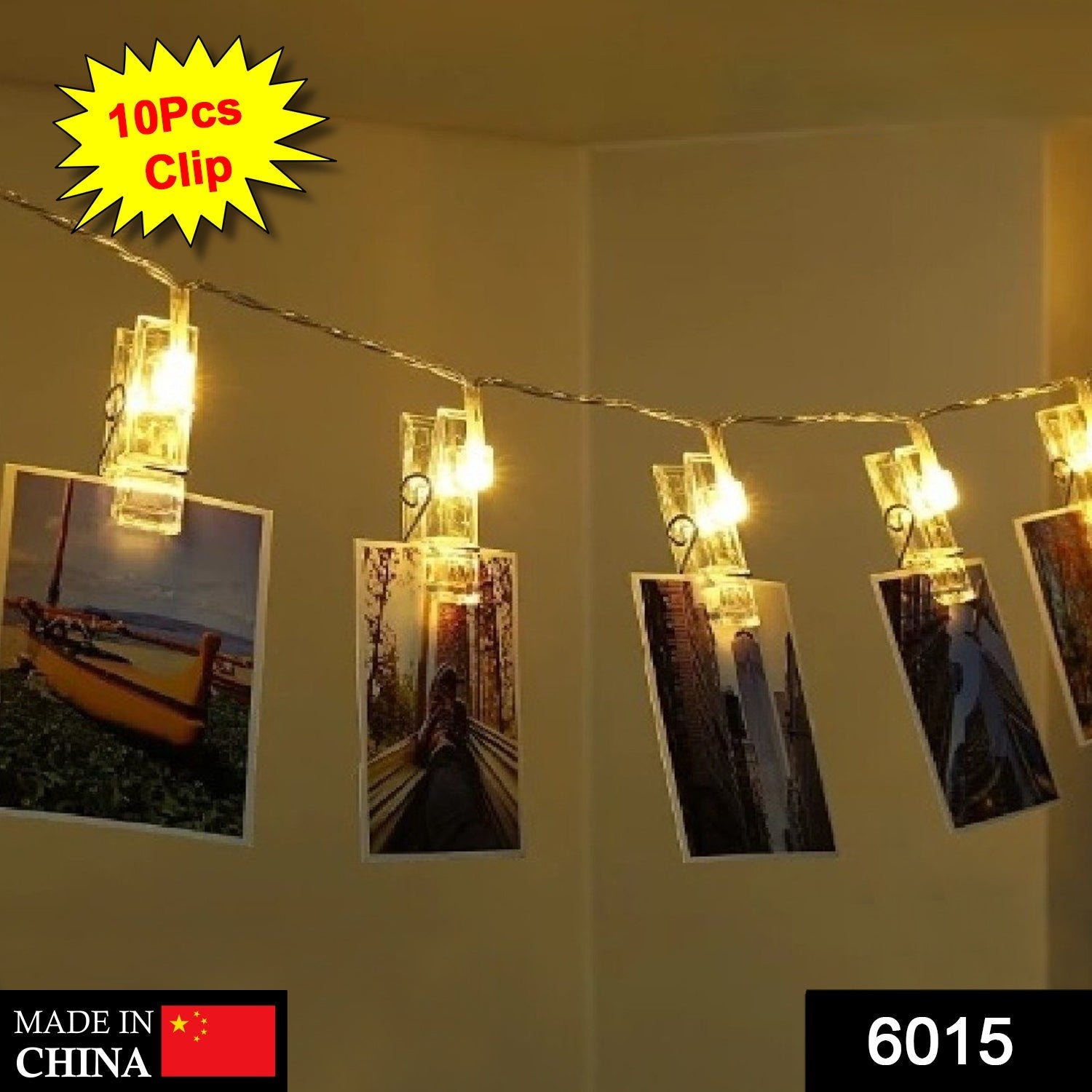 Fairy Warm White Clip Lights for Photos (10 Pcs Clip) - Springkart 