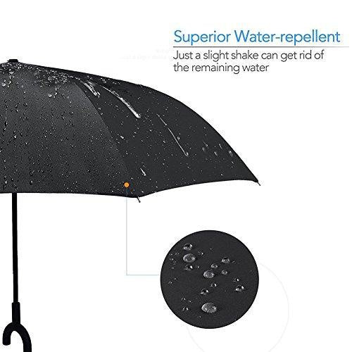 Printed Travel Windproof Umbrella (Reverse Umbrella) - Springkart 