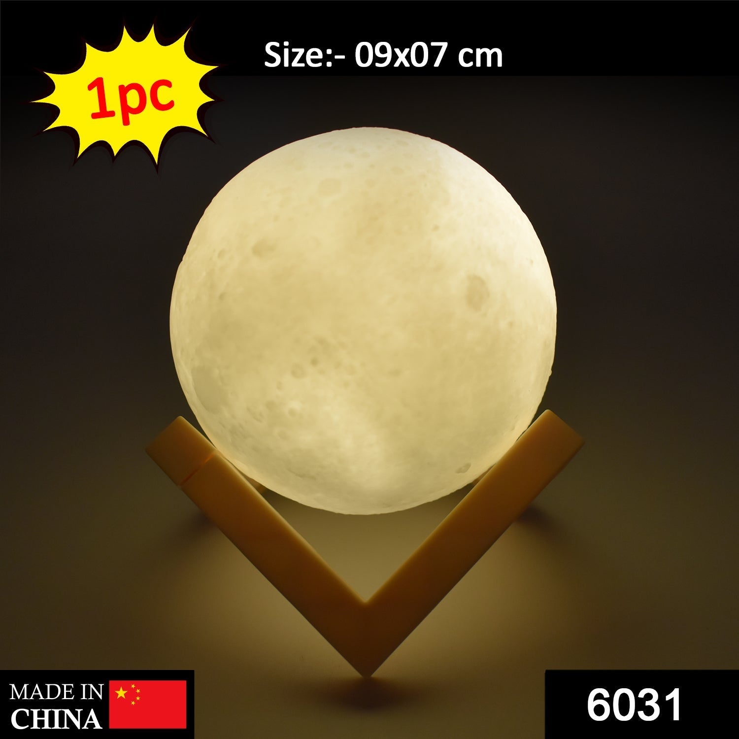 3D Power Moon Lamp with Touch Control Adjust Brightness / One color - Springkart 
