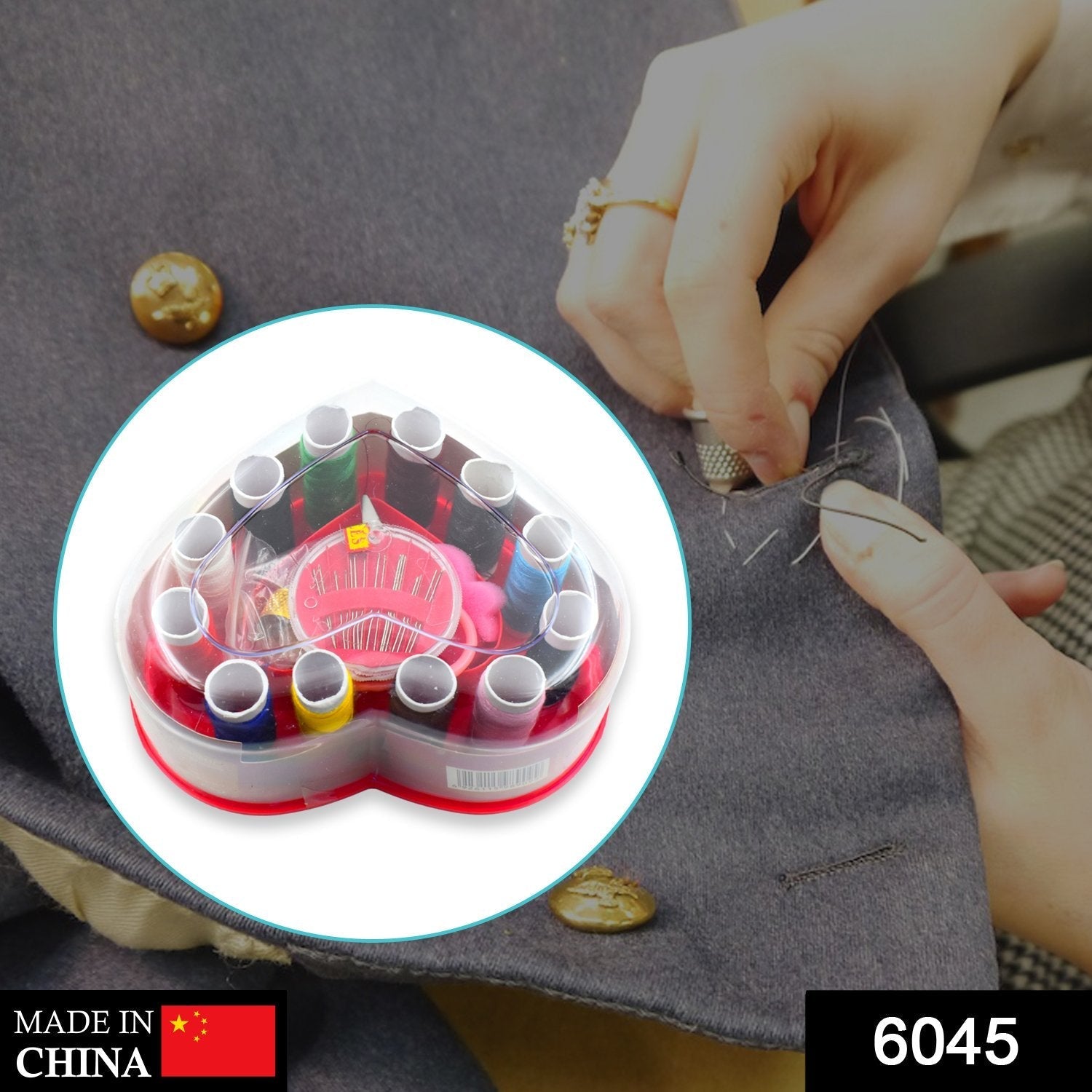 Heart-Shaped Sewing Box Multi-Functional Convenient Sewing Tools - Springkart 