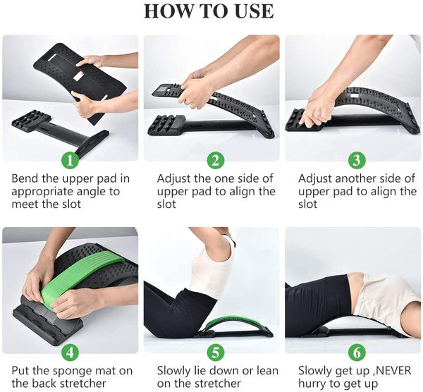Multi-Level Back Stretcher Posture Corrector Device for Back Pain - Springkart 