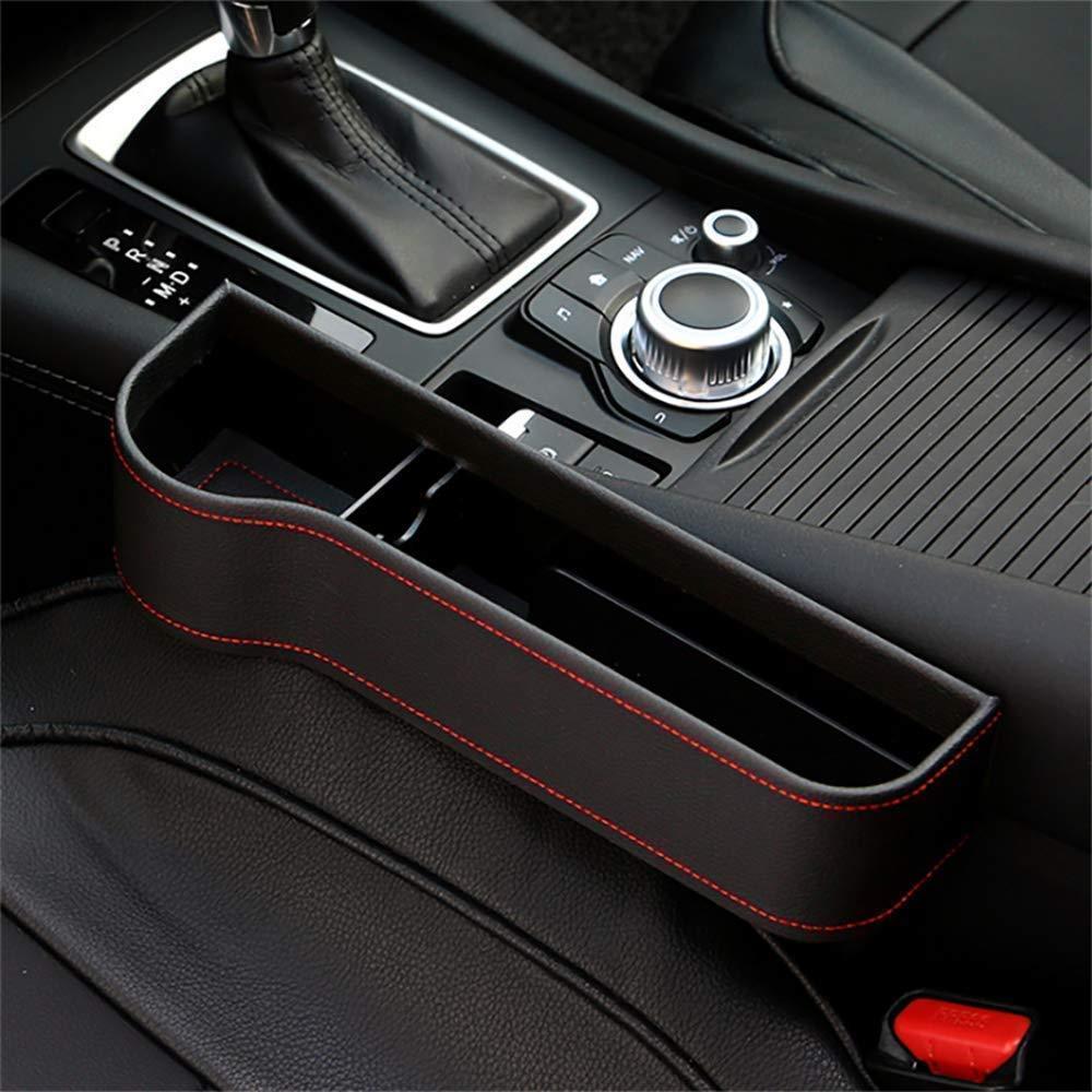 Seat Pockets PU Leather Car Console Side Organizer with - Springkart 