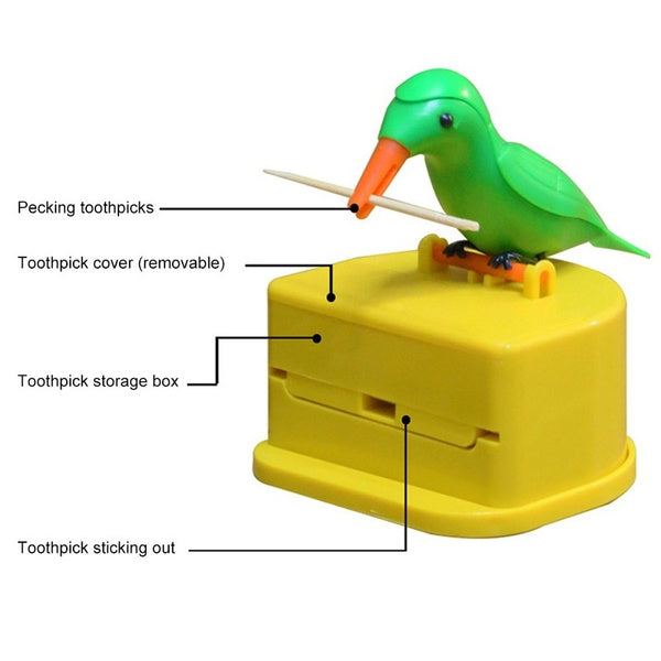 Portable Automatic Bird Toothpick Storage Box - Springkart 