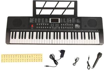 intern INT-KB 61 Keys Touch Response Portable Piano Keyboard with Mic and 5V Power Adapter Digital Portable Keyboard  (61 Keys)