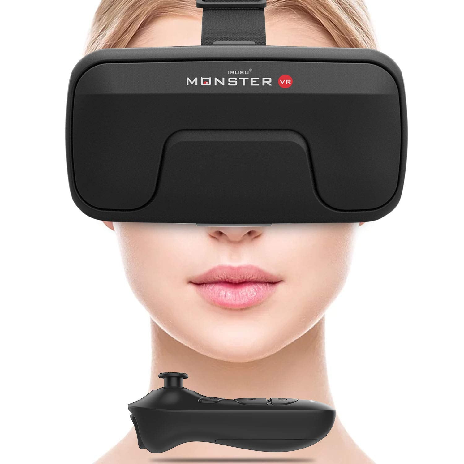 Irusu Monster VR Headset - Virtual Reality Headset with inbuilt Touch Button for Mobiles for VR Gaming | Learning | Virtual Experience. - Springkart 