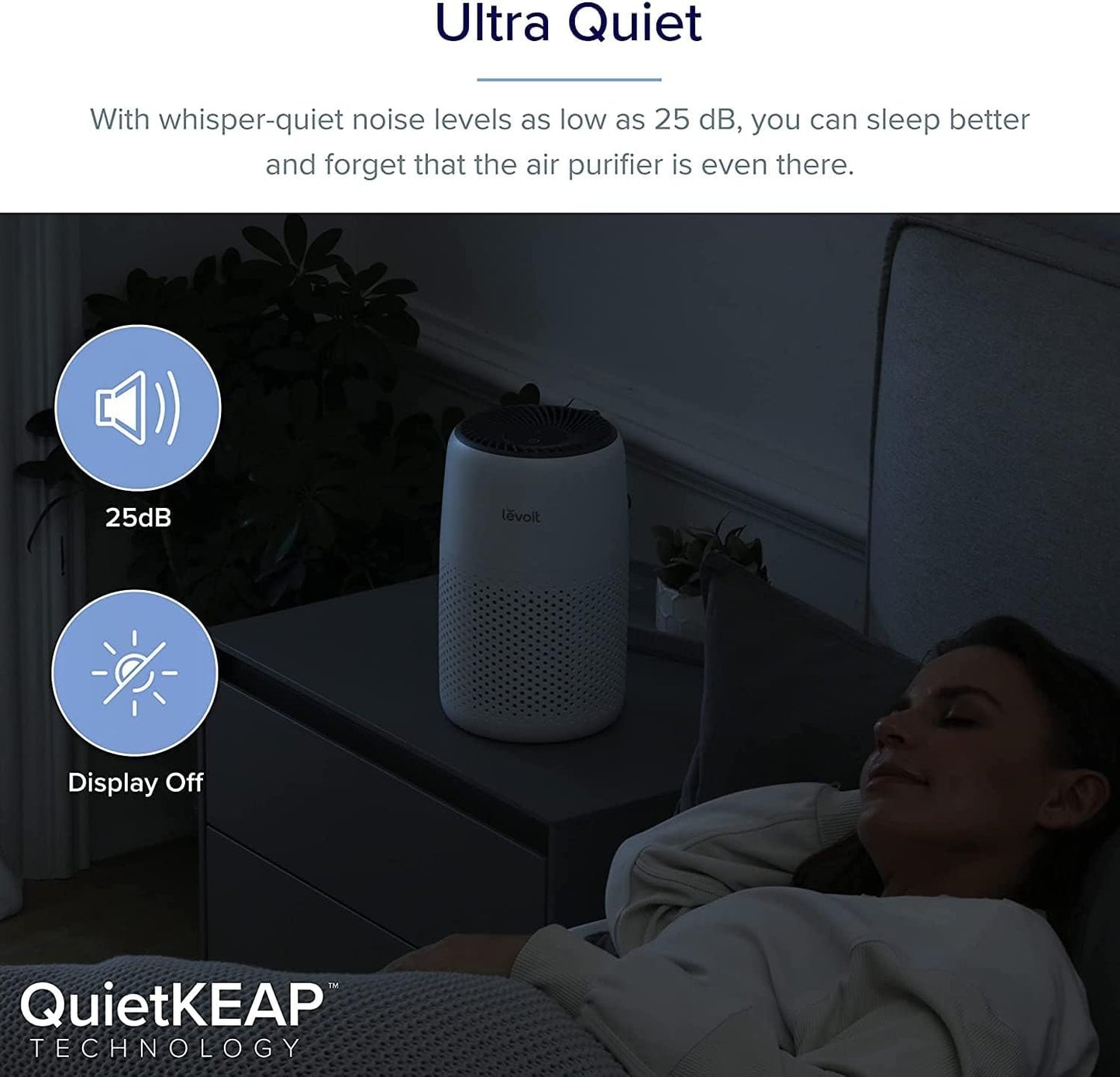 LEVOIT Core Mini Air Purifier For Coverage Area 183 Sq Ft, H13 Truehepa Filter, Remove 99.97% Dust, Smoke, & Pollen, With Fragrance Sponge, (2 Years Warranty), White