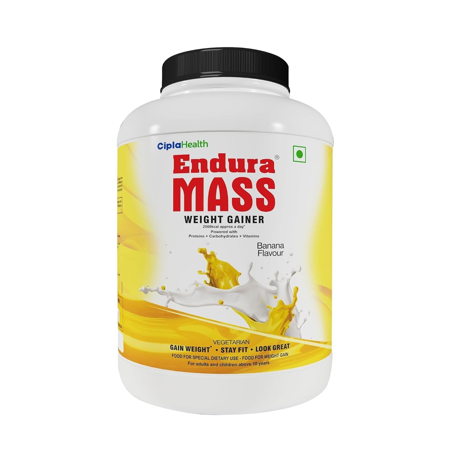 Endura Mass Weight Gainer Powder 550g Banana Flavour | Unique blend of 3 Sources of Protein, Carbs, Vitamins & Essential Minerals | Ideal for Children Above 10 Years, Men, Women & Athletes