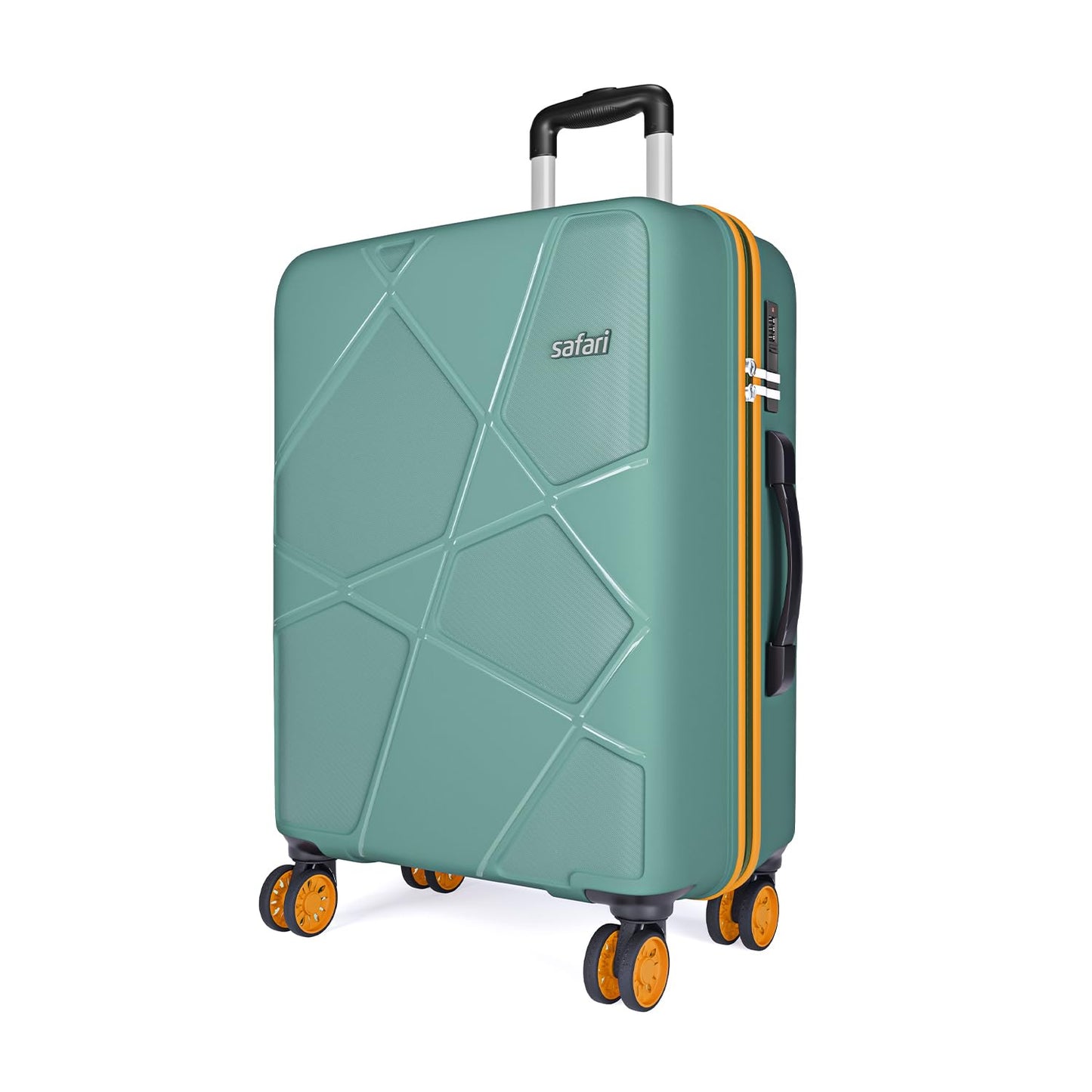 Safari Pentagon Set of 2, Cabin & Checkin Trolley Bags Hard Case Polypropylene 4 Wheels 360 Degree Wheeling System Luggage, Travel Bags, Suitcase for Travel, Trolley Bags for Travel, Dusk Green