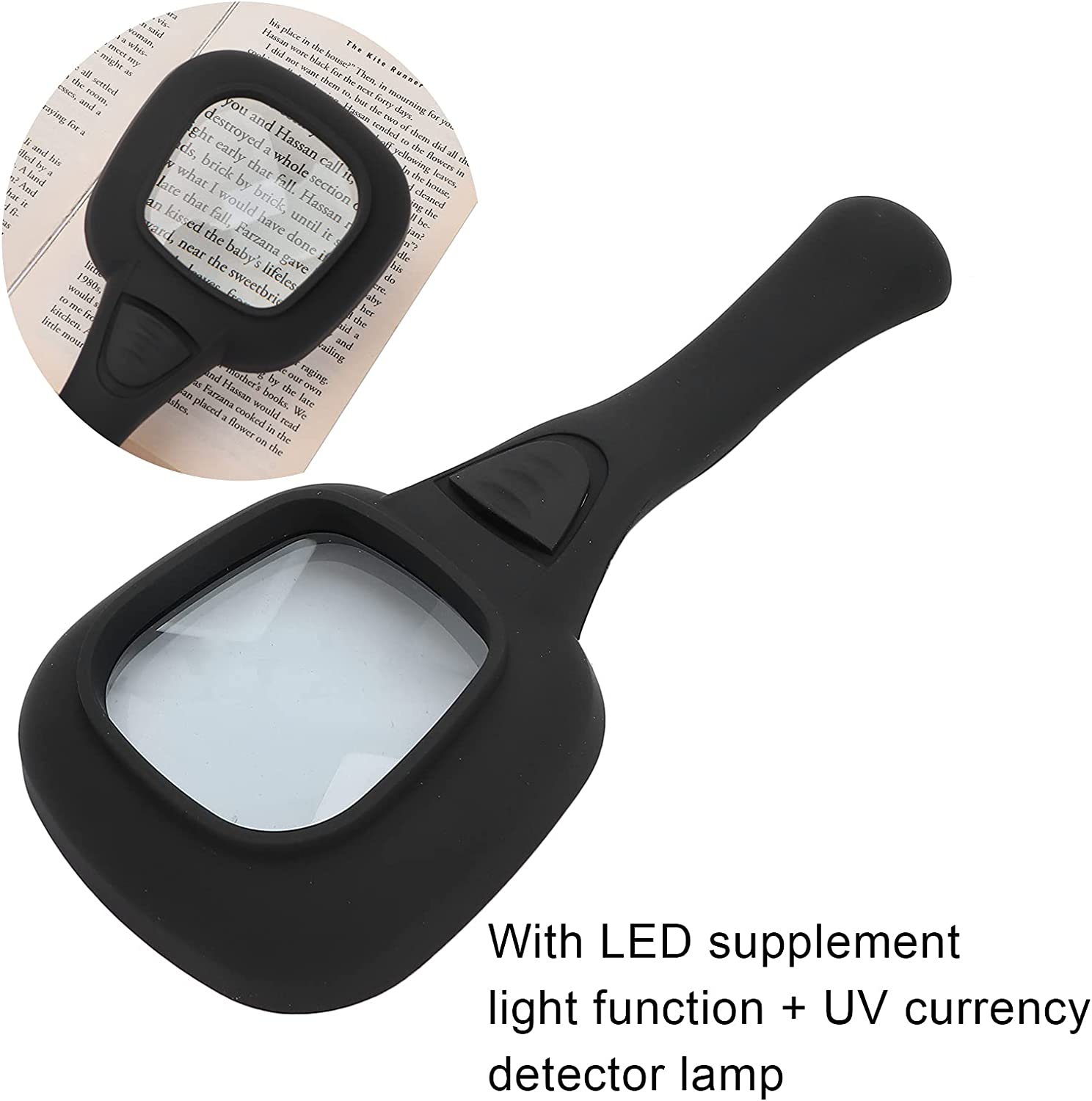 Handheld Magnifying Glass 6 LED Illuminated Lighted Magnifier for Seniors Reading, Soldering, Inspection, Coins, Jewelry, Exploring - Springkart 