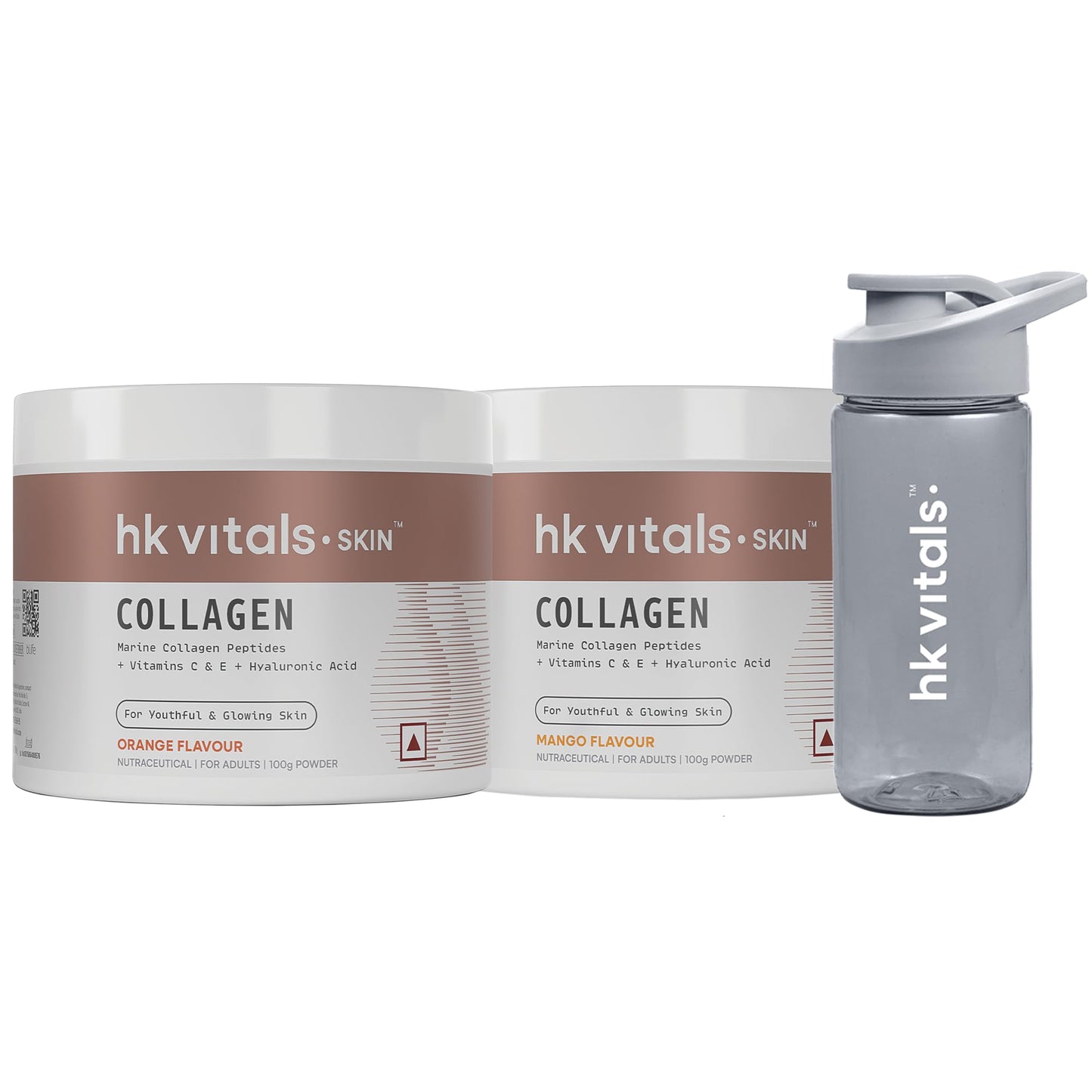 HealthKart hk vitals Skin Radiance Marine Collagen Supplement (Mango,200g) (Pack of 2)|With Biotin,Vitamin C & E for Healthy Skin & Hair,powder,2 count,25 Servings - Springkart 
