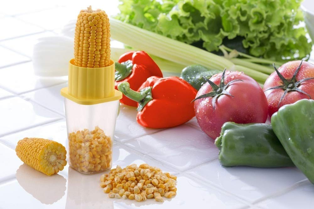 Multi Use Plastic Corn Stripper Cob Remover Bowl - Springkart 