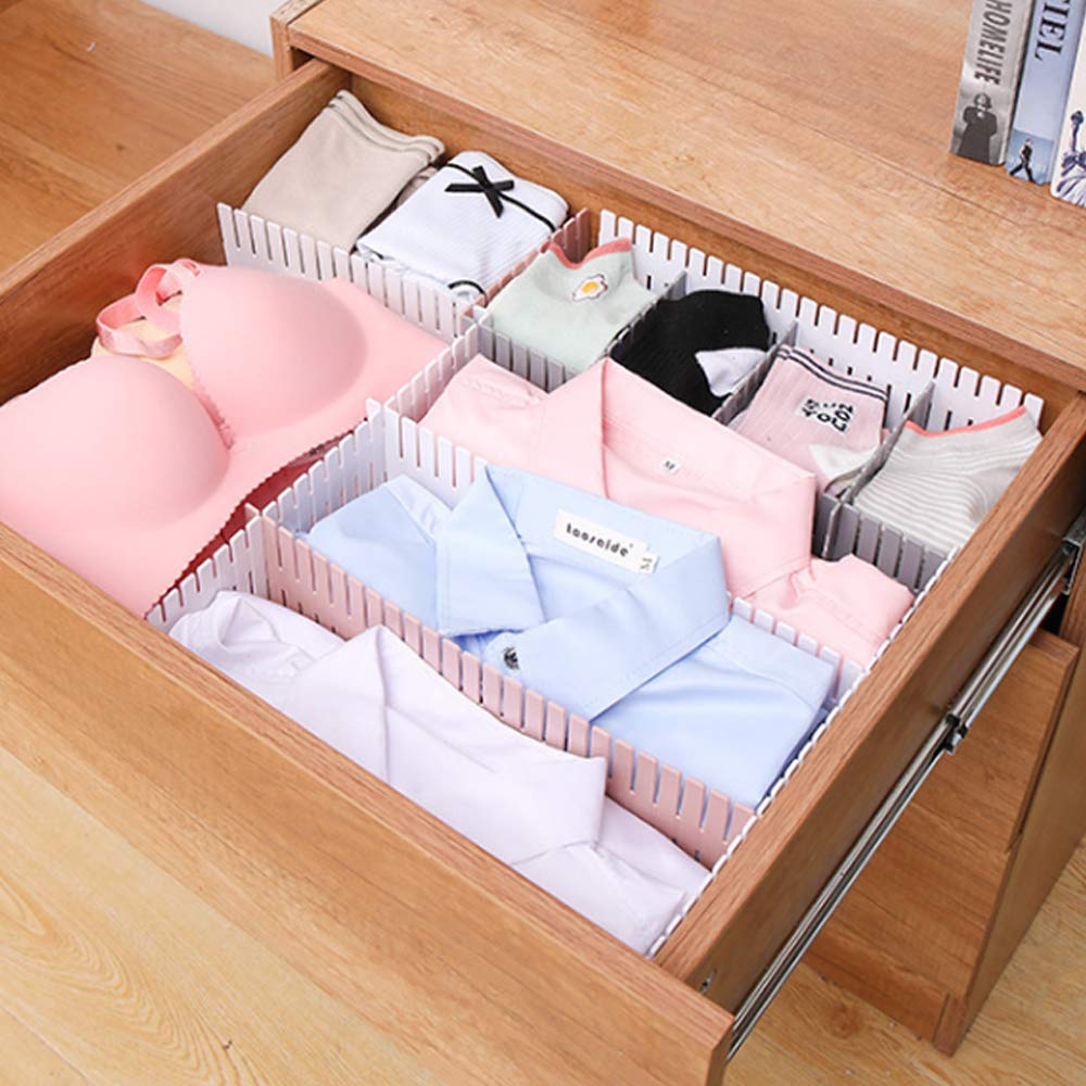 Dividers and organizers for kitchen drawers in a set.