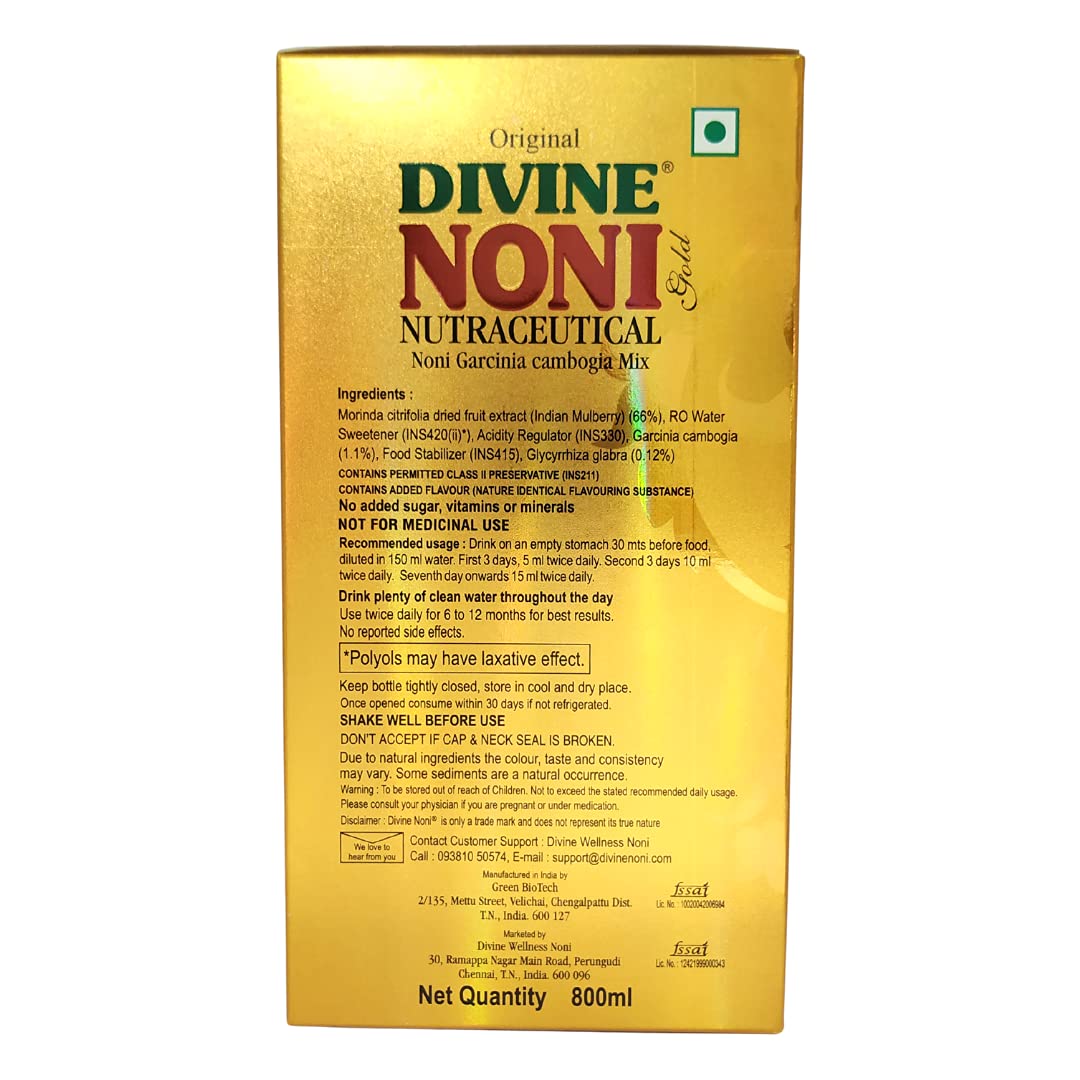 Divine Noni Prof. Peter's Divine Noni Gold, 800ml, Great Immune Booster, Noni Juice