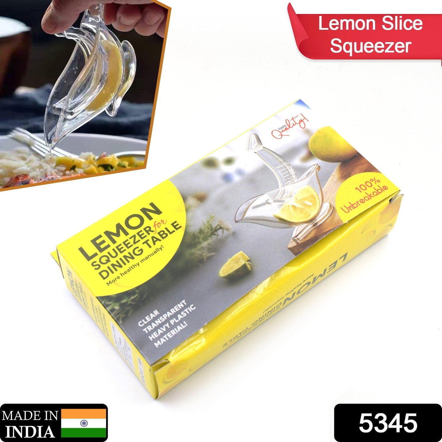Manual Lemon Slice Squeezer - Portable Transparent Fruit Juicer, Bird-Shaped Hand Juicer for Orange, Lemon & Lime (Color Box) - Springkart 
