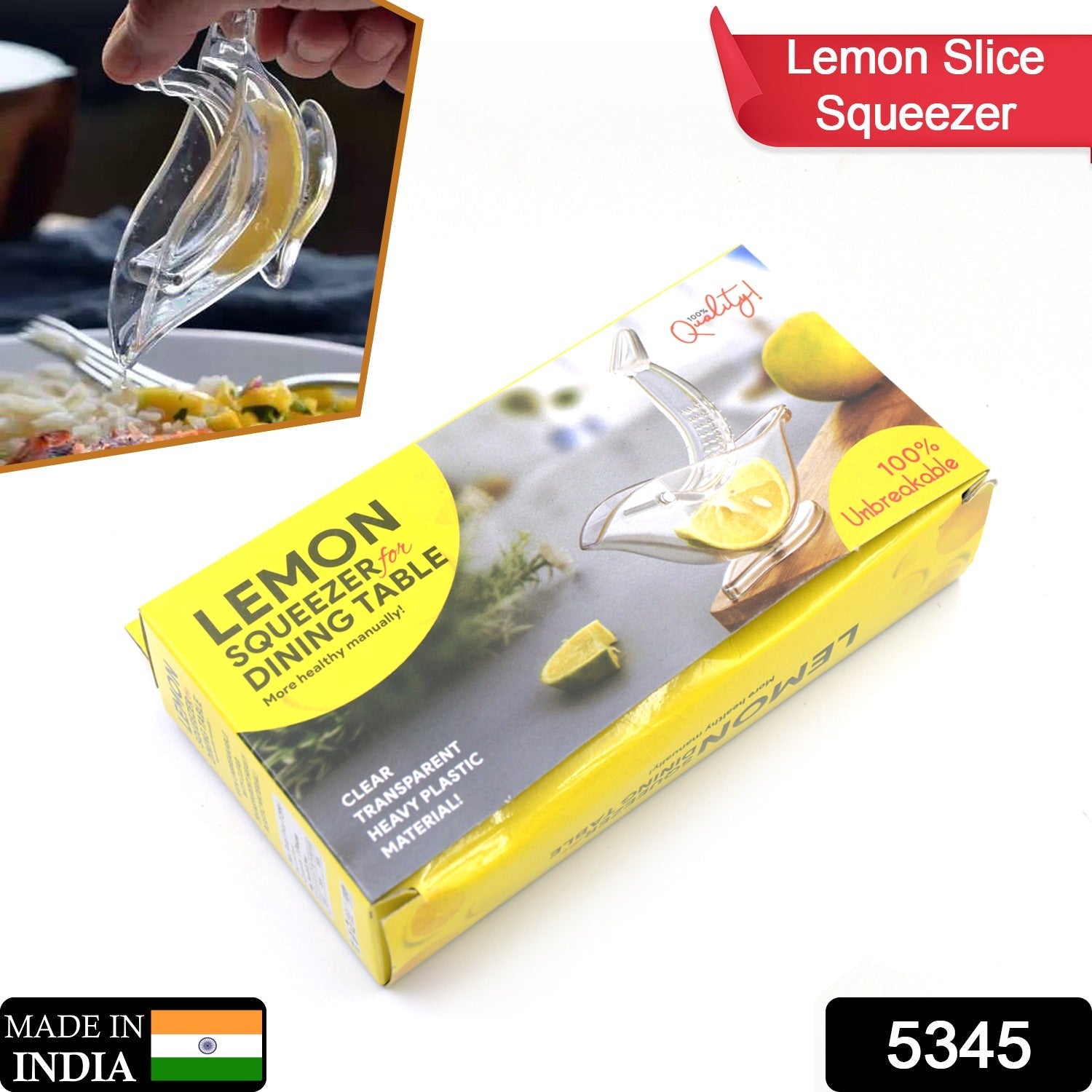 Manual Lemon Slice Squeezer - Portable Transparent Fruit Juicer, Bird-Shaped Hand Juicer for Orange, Lemon & Lime (Color Box) - Springkart 