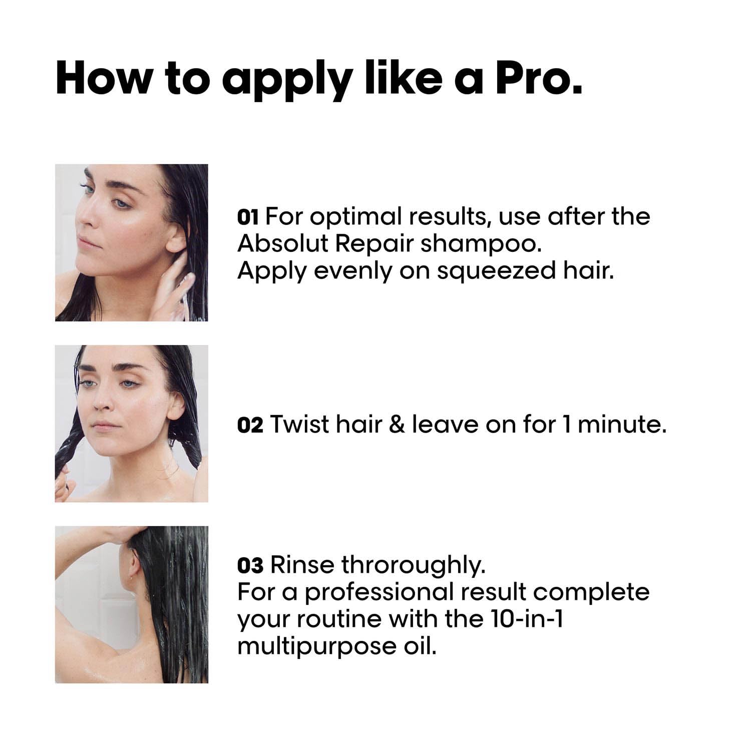 L'Oréal Professionnel Absolut Repair Mask for Dry & Damaged Hair - 250ml | Professional mask for Strengthening and Repairing Hair, With Protein & Omega-9, For Men & Women - Springkart 